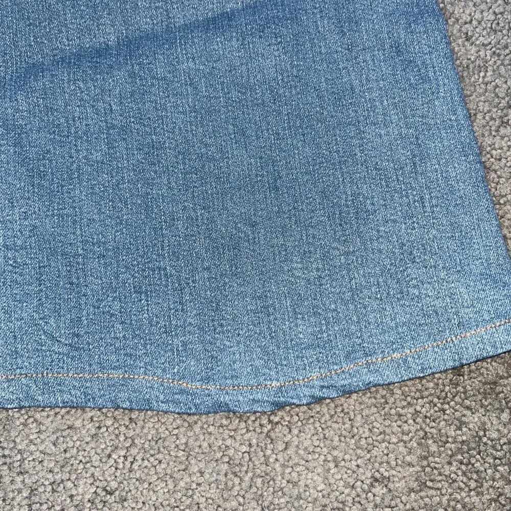 LEVI'S RIBCAGE BELL BLUE JEANS - BIG BELL BOTTOM FLARE EXTREME HIGH WAIST  28X30 - Picture 4 of 14